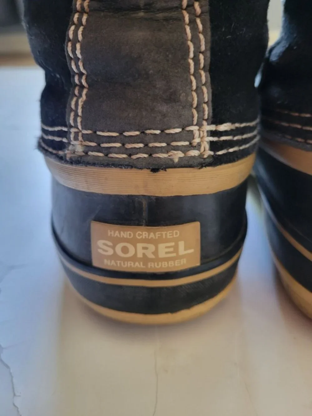 Sorel Joan of Arctic Waterproof Winter Boots Black Suede Faux Fur Women's Size 9